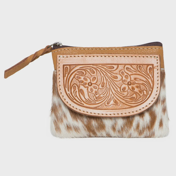 Tooled coin/card purse