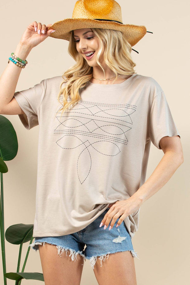 GIA BOOT STITCH  T-SHIRT