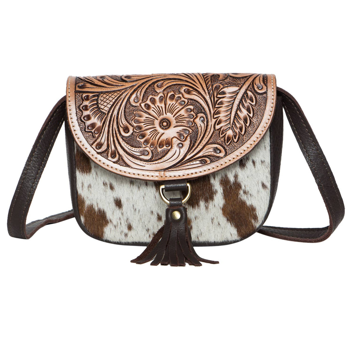 Tooling Leather Cowhide Small Bag