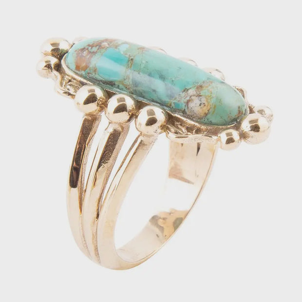 Plateau Turquoise Ring