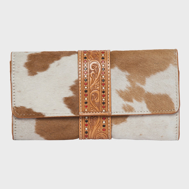 Hand Painted Tooling Lthr Trifold Wallet