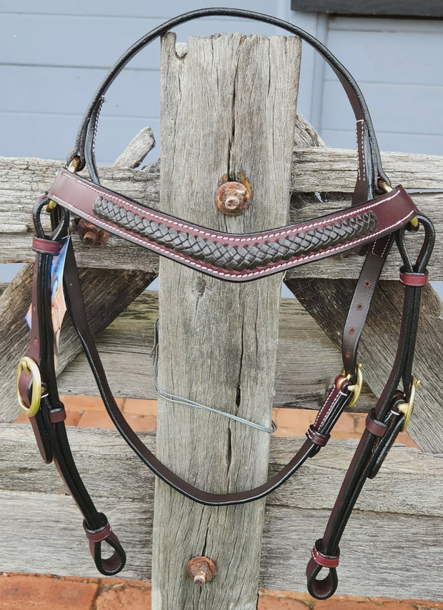 Leather Bridle with Plait Browband