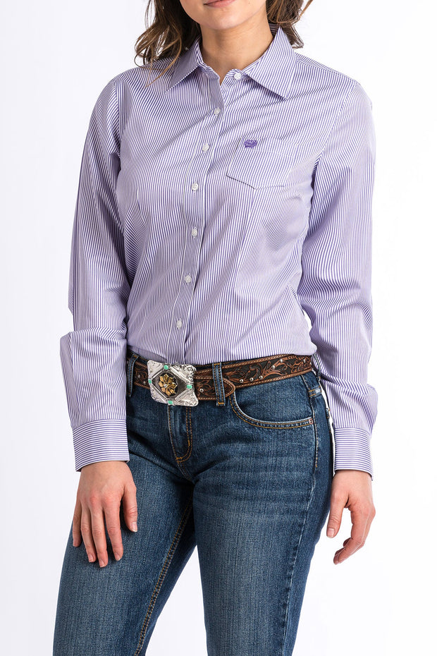 CINCH Ladies Purple Stripe Shirt