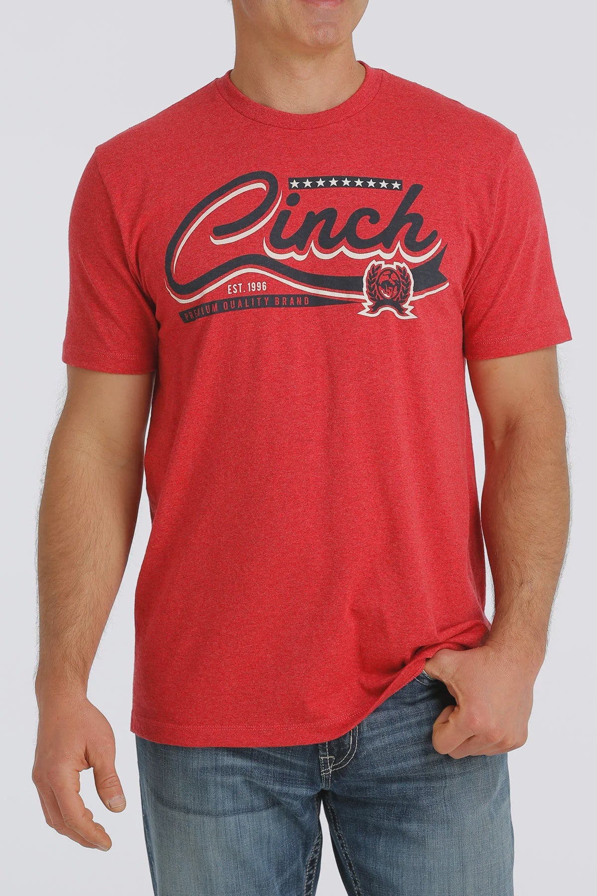 CINCH Mens Tee - Red LOGO