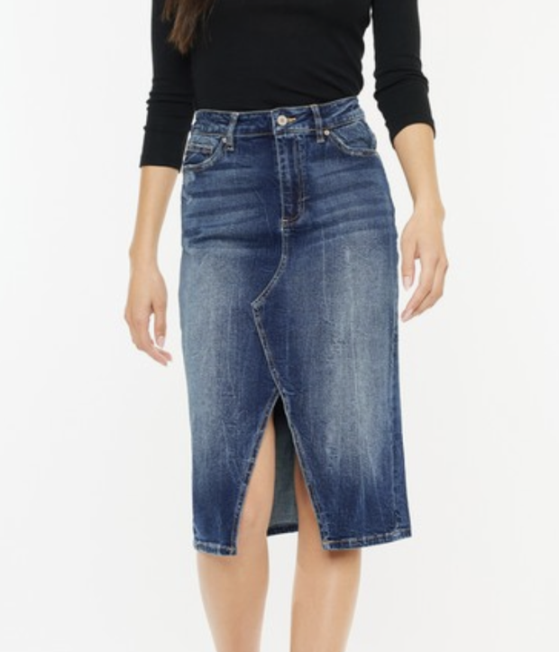 Kan Can USA High Rise Midi Skirt