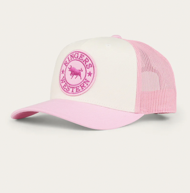Signature Bull Kids Trucker Cap - Pink