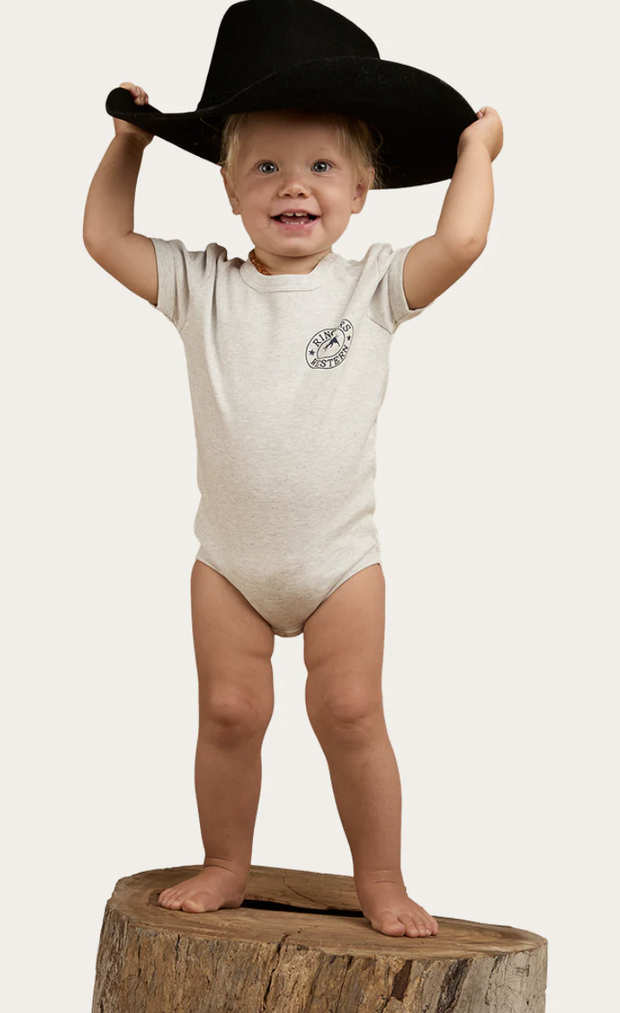 Ringers Babies SS Romper - Grey
