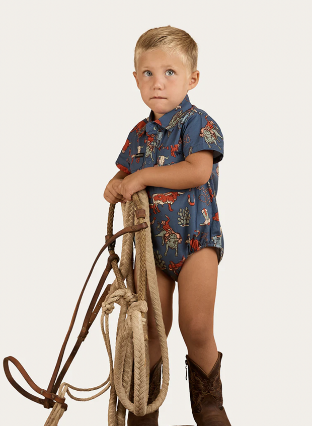 Mini Cowboy Romper