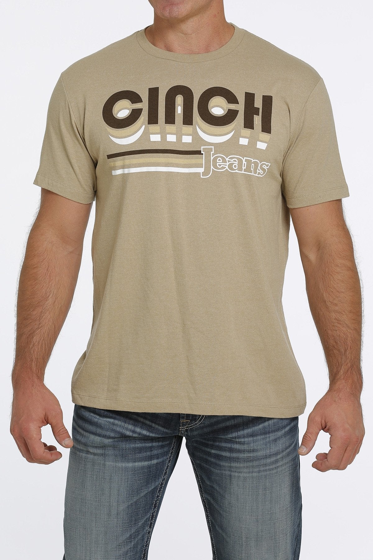 Cinch Mens Jeans Tee - Heather Khaki
