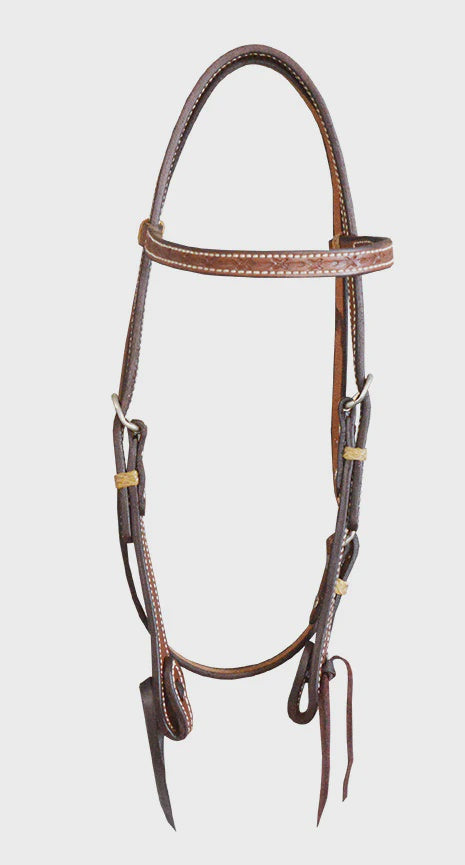 Hermann Oak (USA) Basket Weave stamped Bridle