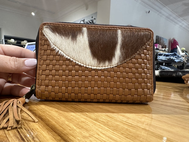 Zippered Cowhide Wallet