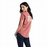 Ariat Wms Sunset Lockup SS Tee Red Clay
